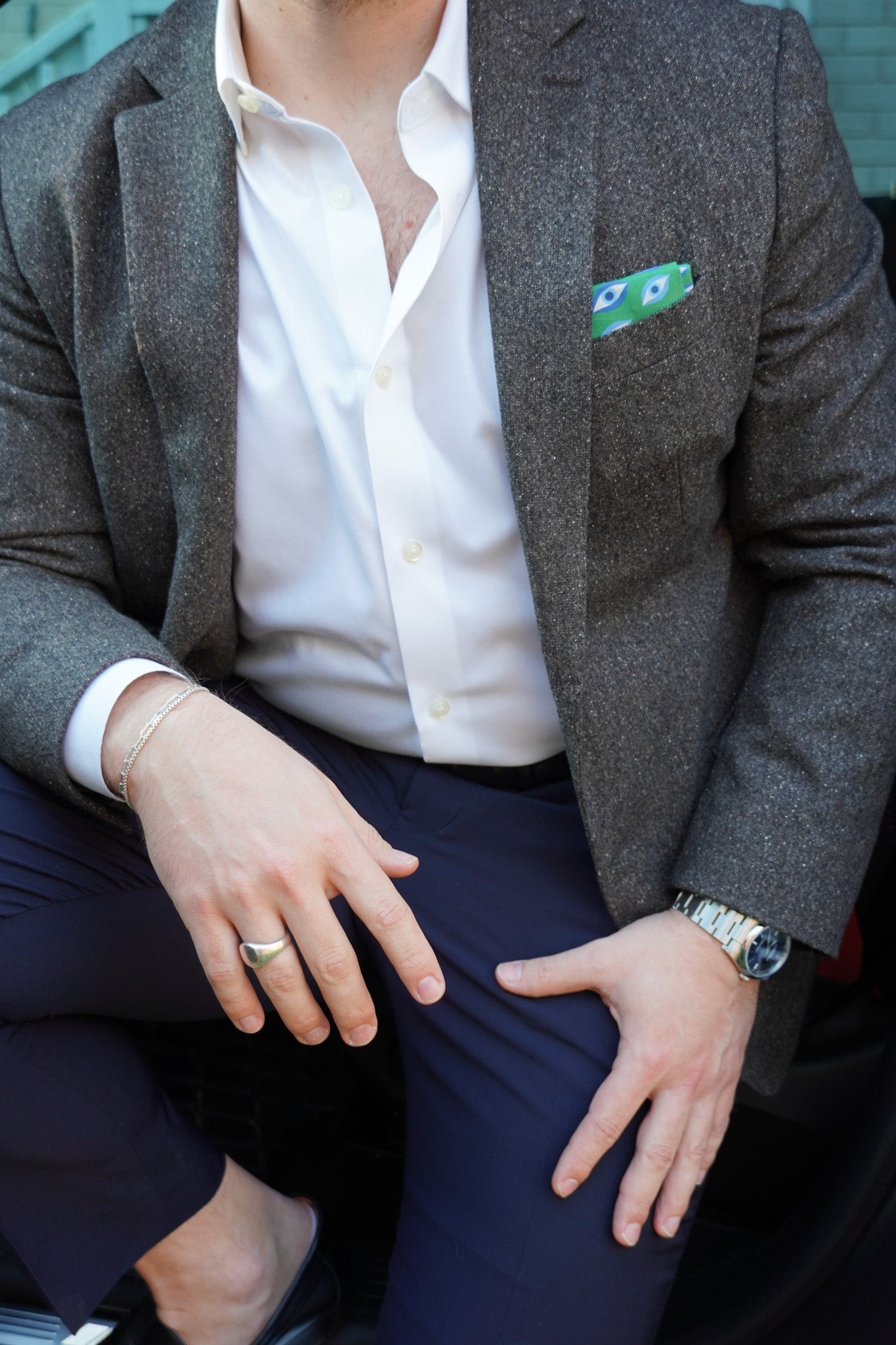 Aegean Eye Greek, green RARE CUT 