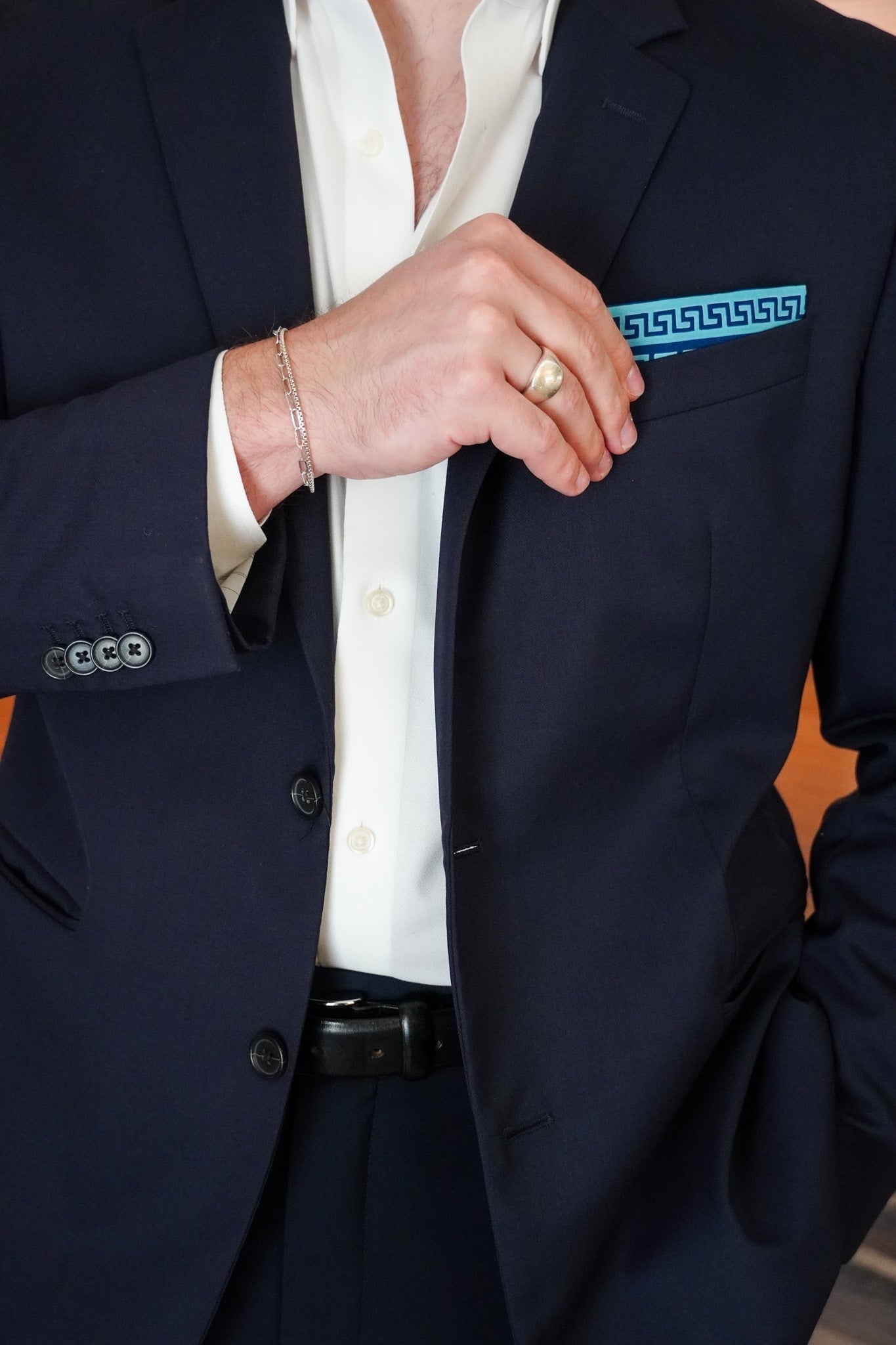 Greek Keys Greek, blue RARE CUT 