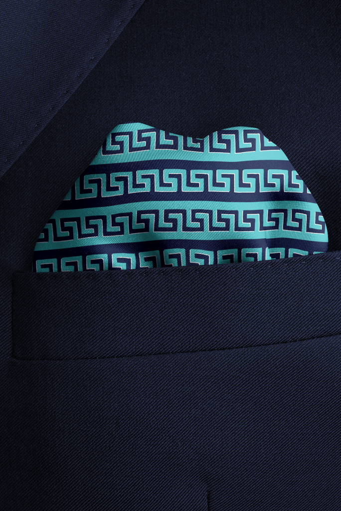 Greek Keys Greek, blue RARE CUT 