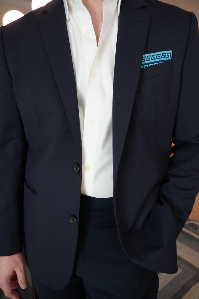 Greek Keys Greek, blue RARE CUT 