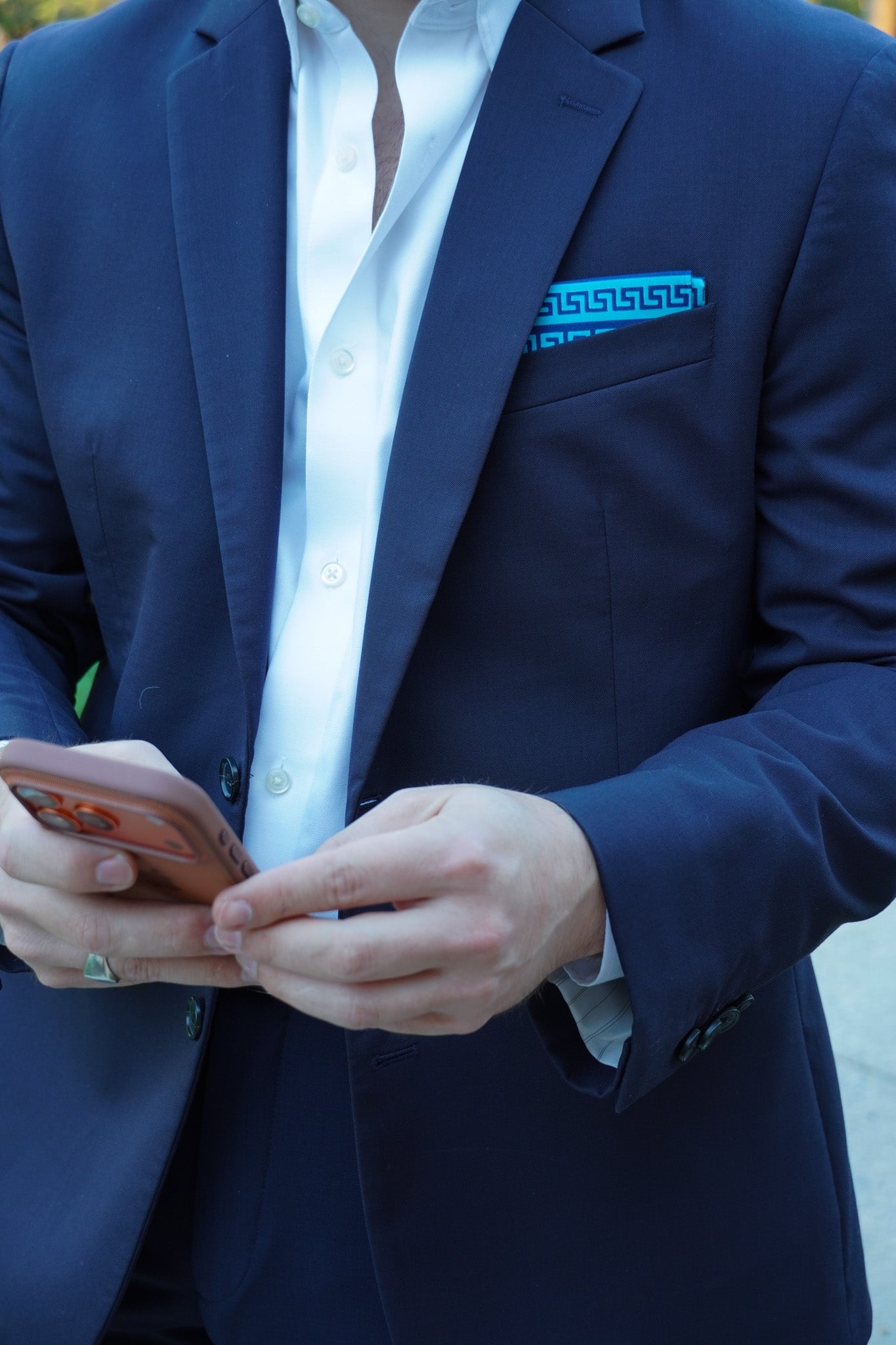 Greek Keys Greek, blue RARE CUT 