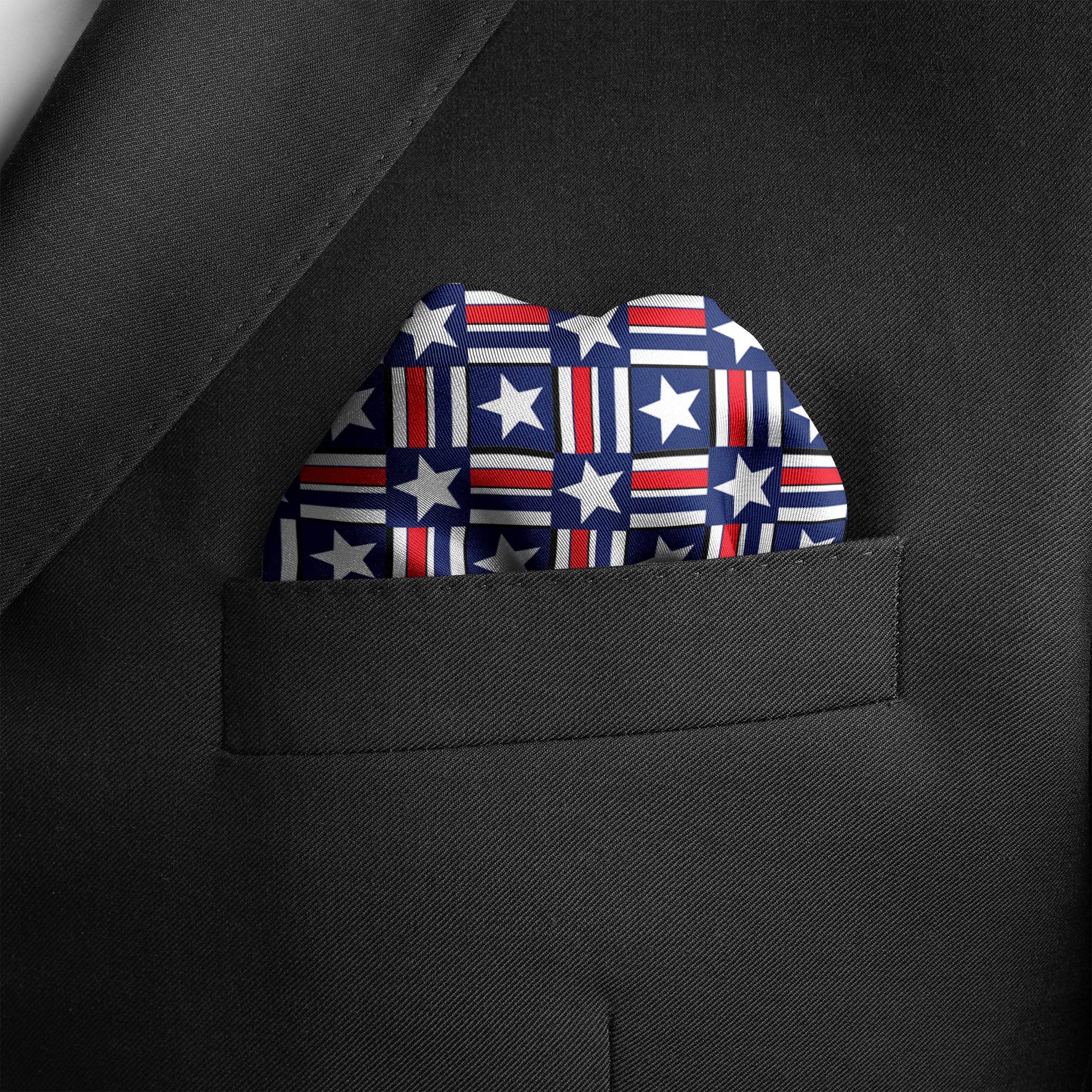 Old Glory Pocket Square RARE CUT 