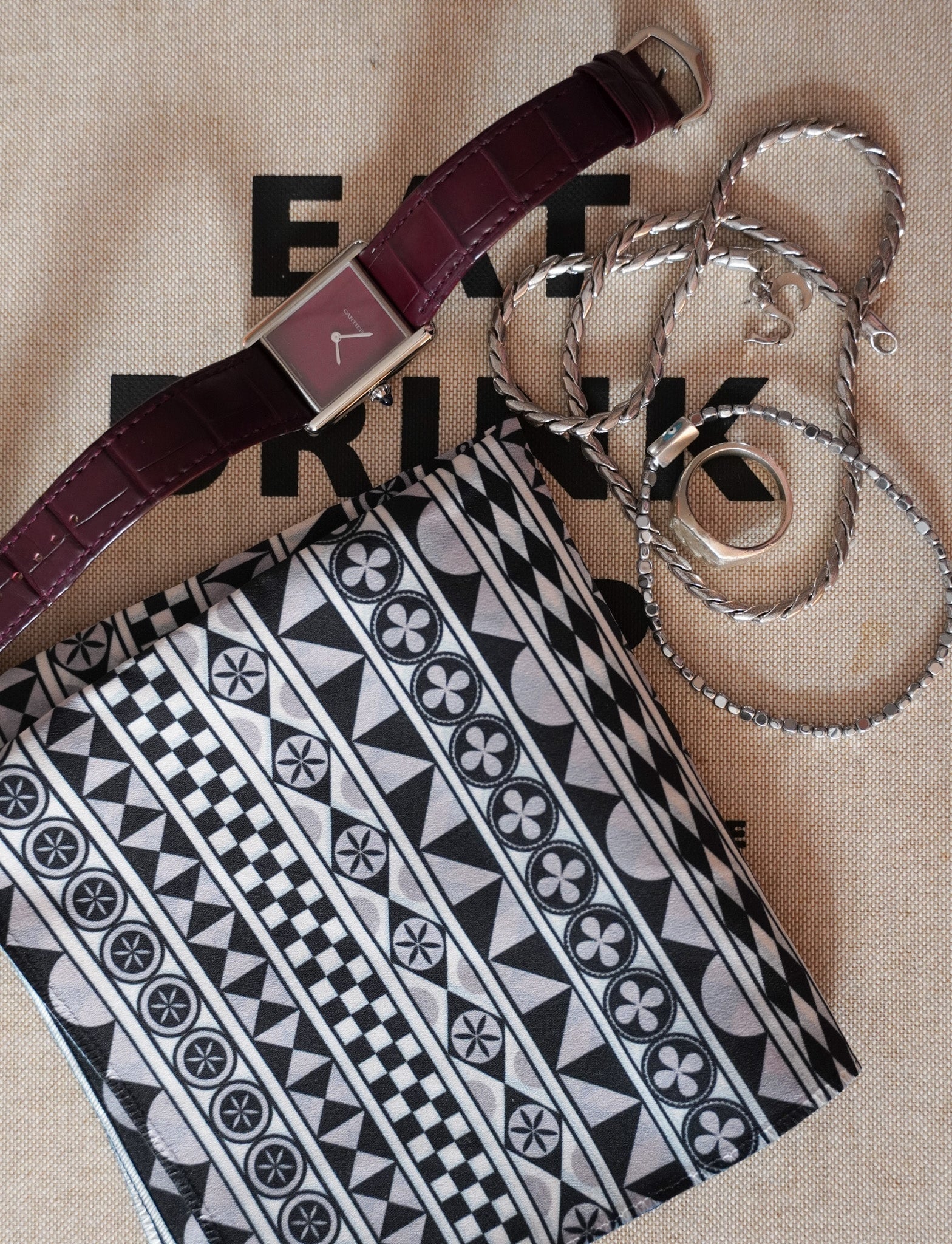 Pyrgi - Black & White Greek, black, white RARE CUT 