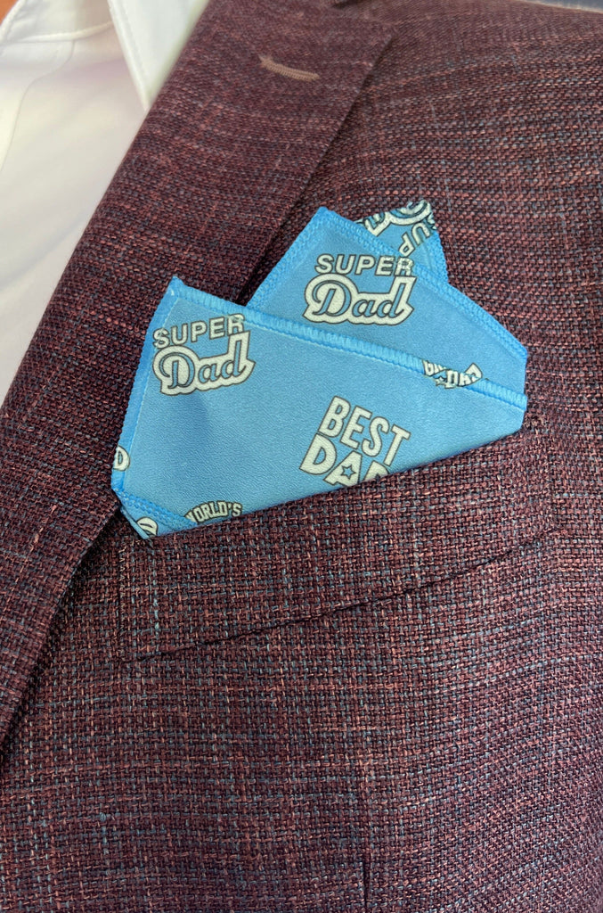 Best Dad Pocket Square RARE CUT 