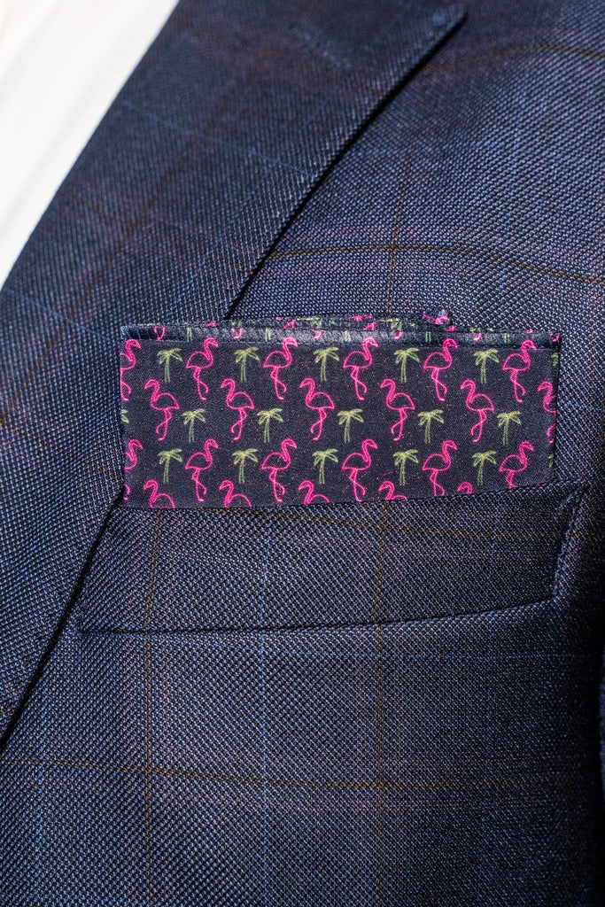 RARE CUT's Miami Nights Pocket Square Worn in a Blazer