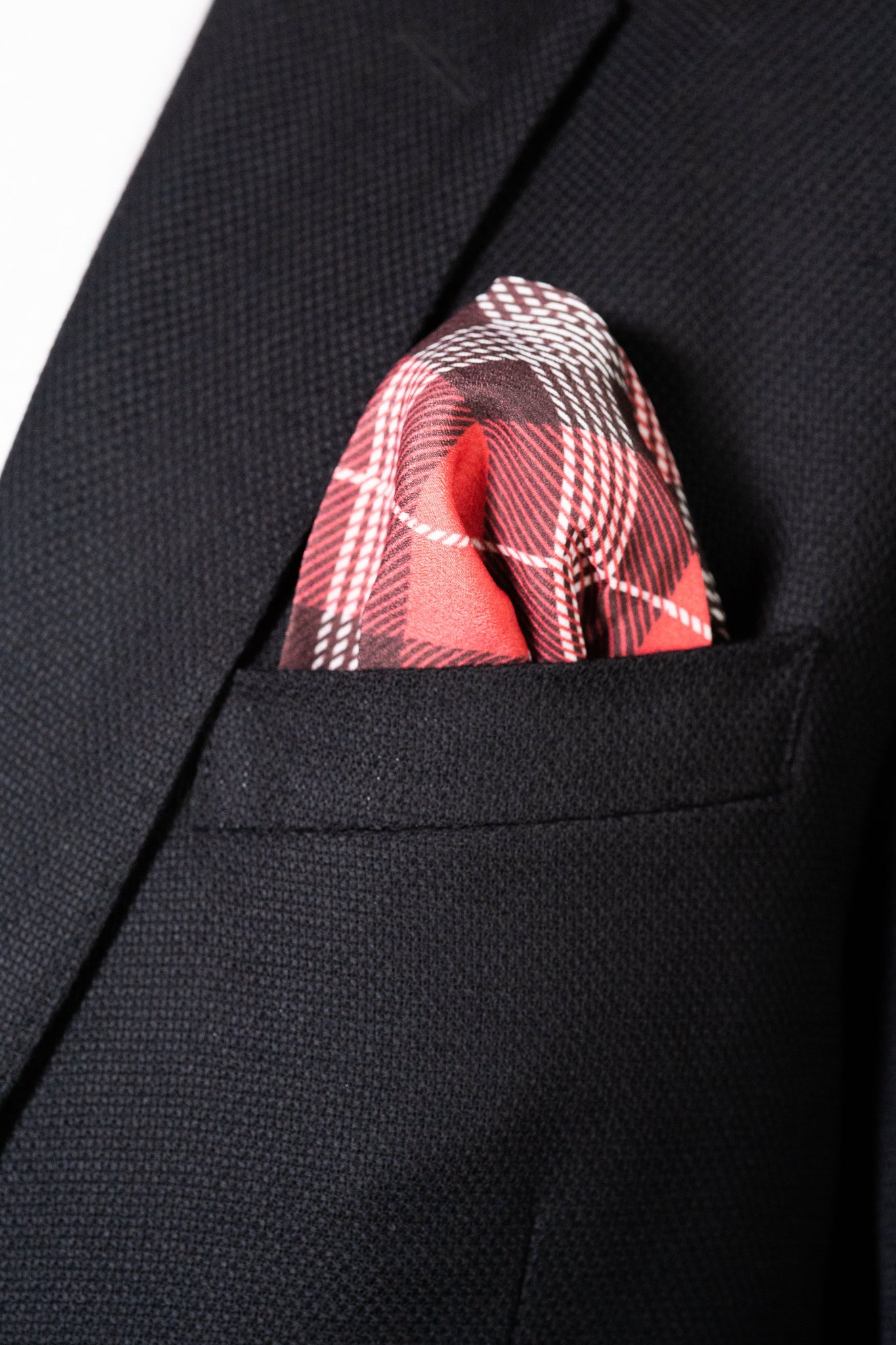 RARE CUT's Sleigh Bells Ring Pocket Square Worn in a Sports Jacket